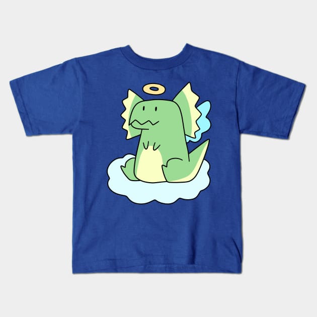 Angel Cloud Dilophosaurus Kids T-Shirt by saradaboru